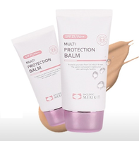 Kosmetik Korea MERIKIT MULTI PROTECTION BALM SPF37 PA++ BB CC Cream UV Block Pencerah Anti-kerut Bedak Padat Semua Jenis Kulit