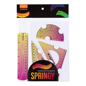 Jongens En Meisje Kleur Flexibele Plastic Linialen Set Student Linerscale Sizing Liniaal Sets - Product Image 2