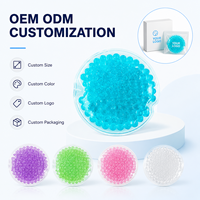 Compresse chaude/froide réutilisable en PVC souple avec billes de gel rondes pour la réduction de la fièvre, le soulagement de la douleur et la réduction des gonflements (OEM)