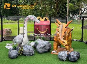 Estatua de fibra de vidrio MyDino <span class=keywords><strong>Plesiosaurus</strong></span> y Stegosaurus - Product Image 6