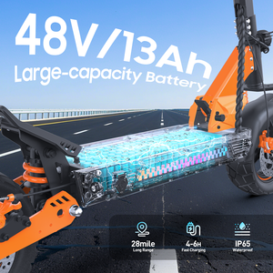 High-Performance Scooter 1000W Brushless Motor Foldable Aluminum <b>LED</b> <b>Lighting</b> App Control 40-60km Range E3 Scooter for - Product Image 6