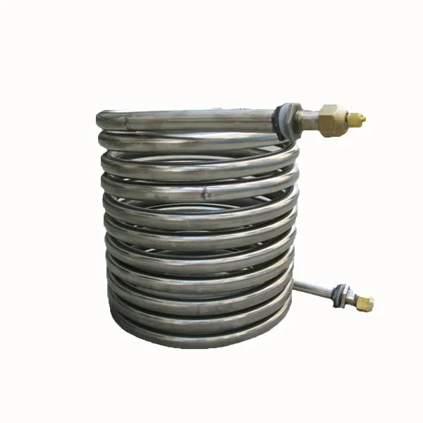 O evaporador redondo do condicionamento de ar da eficiência elevada bobina o trocador de calor água da bobina de titânio