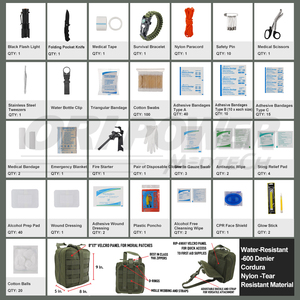 ORI-POWER Trousse de premiers secours pour le camping en plein air <span class=keywords><strong>compatible</strong></span> MOLLE, pochette de traumatologie avec fournitures médicales de terrain essentielles - Product Image 2