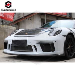 In fibra di carbonio <span class=keywords><strong>GT3</strong></span> stile paraurti anteriore per <span class=keywords><strong>Porsche</strong></span> <span class=keywords><strong>911</strong></span> 991.1 991.2 nuovo aggiornamento Scoop anteriore Splitter labbro mento mento Spoiler diffusore - Product Image 5