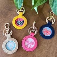 Runde PU-Leder DIY Nadelstick-Schlüsselanhänger-Rohlinge zum Selbstgestalten, Nadelstick-Schlüsselanhänger, Taschenanhänger, selbstklebende Stickerei-Accessoires