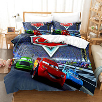 Lot de literie pour enfants, dessin animé, taille double, housse de couette pour voiture 3 pièces, lot de couette pour enfants, vente en gros
