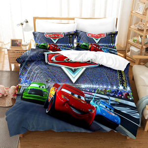 Juego de cama de dibujos animados para niños al por mayor, <span class=keywords><strong>funda</strong></span> nórdica de coche de tamaño doble, juego de edredón de 3 uds para niños - Product Image 2