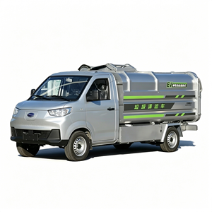 Camion poubelle à chargement latéral Dongfeng New Energy 4m3, camion de voirie électrique pur avec élévateur de conteneurs - Product Image 1
