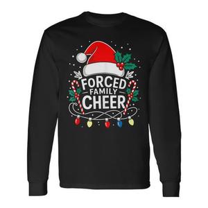 Camiseta de manga larga Forced Family Cheer para las fiestas navideñas - Product Image 1