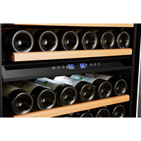 Vantico 450L 149 bouteilles, refroidisseur à vin triple zone, réfrigérateur à vin encastrable commercial avec contrôle numérique de la température