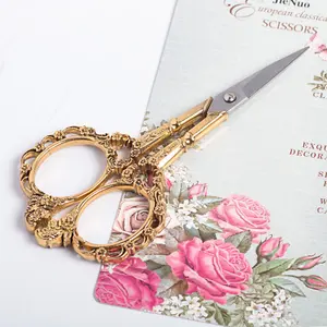 Wholesale Classical European Retro Gold Sliver Nail Scissors For Nail Tools