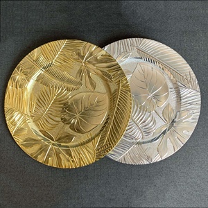 13 "3 Couleurs Galvanoplastie 3d Feuille Imprimer Plaque De Luxe Fine Motif Fruits <span class=keywords><strong>Plat</strong></span> Bol Plateau Décoratif Chargeur Assiettes Pour La Fête - Product Image 2