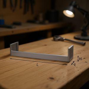 5003 S Bracket 12 In L 2 In H Steel Mounting Support <b>Hardware</b> - Product Image 3