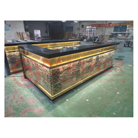 Comptoir de bar design personnalisé professionnel marbre et acier inoxydable et comptoir en bois pour bar/restaurant/hôtel/boutique