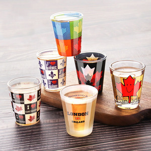 Bicchieri da tiro personalizzati in tequila glassata sublimazione caffè espresso colorato da 2 once - Product Image 4