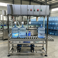 Machine de remplissage d'eau en bouteille semi-automatique pneumatique de petite taille pour bouteilles de 3 et 5 gallons, station de remplissage d'eau potable, vente en gros d'usine
