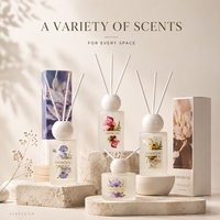 Coffret Cadeau Diffuseur à Bâtonnets Personnalisé 50ml 110ml 200ml Parfum d'Ambiance avec Huiles Essentielles Premium, Emballage OEM ODM Marque Privée