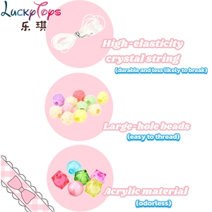 Kit de fabrication de bijoux pour enfants, très vendu, avec perles alphabet, élastiques, jouet éducatif, cadeau princesse pour filles - Product Image 3