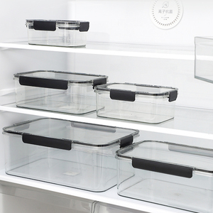 Trong Suốt PET Tủ Lạnh Hộp Lưu Trữ Nhựa Rõ Ràng Kín Thực Phẩm <span class=keywords><strong>Container</strong></span> Tủ Lạnh Organizer Nhà Bếp Thực Phẩm Bảo Quản Hộp - Product Image 3