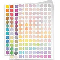 Pegatinas de puntos redondos colores surtidos para oficina, manualidades en el aula