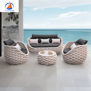 Juego de sofás de <span class=keywords><strong>exterior</strong></span> de cuerda tejida favorita, muebles de jardín, muebles de patio de cuerda, juego de muebles de <span class=keywords><strong>exterior</strong></span>, sofá de cuerda - Product Image 2