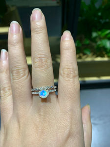 Glamour Hot Fashion Natural Rainbow <b>Moonstone</b> Women 925 Sterling Silver Jewelry Engagement <b>Ring</b> - Product Image 3