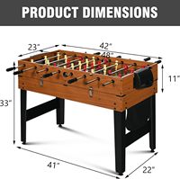 Table de jeux multifonction 7-en-1 pleine grandeur en bois d'ingénierie avec garantie de 180 jours – Ensemble d'arcade familial et pour adultes : Hockey, billard, baby-foot, tennis de table