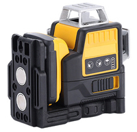 Niveaux Laser Portable 4D 16 Lignes, Auto-Nivelant 360 Degrés, Faisceau Polyvalent Croix Ligne, Batterie Lithium 12V