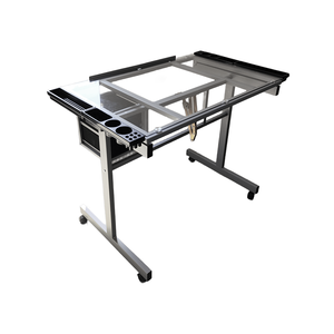 Meubles scolaires ergonomiques, <span class=keywords><strong>table</strong></span> à <span class=keywords><strong>dessin</strong></span> réglable en hauteur, assise-debout, avec tiroirs, plateau en verre, bureau de peinture pour architectes - Product Image 1