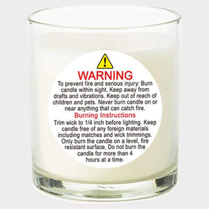 ذاتية اللصق <span class=keywords><strong>3</strong></span> "شمعة تحذير السلامة التسمية الجولة - Product Image 2