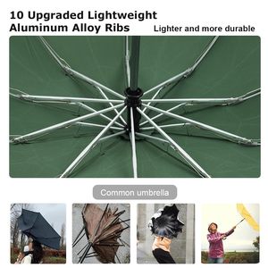 Parapluie publicitaire entièrement automatique personnalisable avec logo, bande réfléchissante inversée, pliable, pour hommes et femmes, idéal pour les affaires - Product Image 4