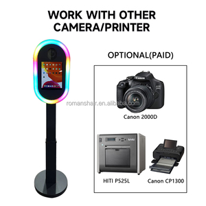 2025 DSLR Photo Booth Selfie máy màn hình cảm ứng Photo Booth Wedding <span class=keywords><strong>iPad</strong></span> máy ảnh photo Booth với LED ánh sáng cho đám cưới cho thuê - Product Image 3