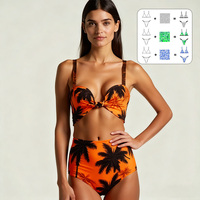 Maillots de bain sexy, confortables, à séchage rapide, taille haute, style halter, coupe haute, pour adolescentes et femmes, vente en gros personnalisée, mode plage