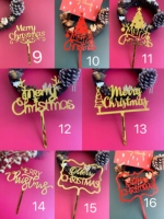 2025 Nouveau Design Acrylique Joyeux Noël gâteau topper pour Cupcake Décoration