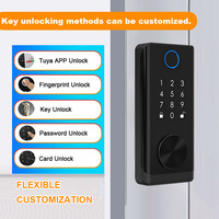 Tuya akıllı kilit Ttlock App WiFi ağ alüminyum biyometrik parmak izi anahtarsız kart erişim elektronik kapı sürgü silindir