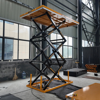 Table élévatrice à ciseaux hydraulique pour entrepôt, élévateur électrique stationnaire à profil ultra bas pour le transport vertical de marchandises