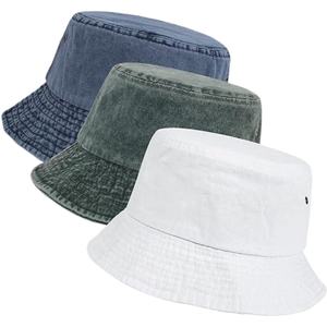 Sombrero de cubo de algodón lavado Unisex diseño de verano al aire libre personalizable hombres y mujeres sombrero de cubo informal - Product Image 4