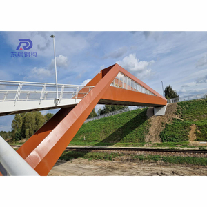 Bâtiment de pont piétonnier de structure en acier de fer rouge à haute résistance - Product Image 3