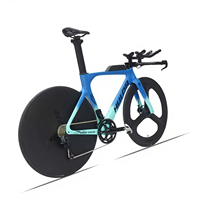 Vélo de triathlon HULDA 700C entièrement en carbone, 24 vitesses, groupe de transmission sans fil TT7110, cadre aérodynamique, freins à disque hydrauliques