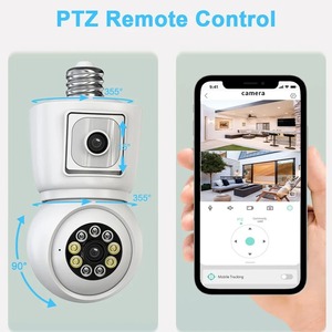 Icsee E27 ống kính kép đầy đủ màu sắc IP PTZ bóng đèn <span class=keywords><strong>camera</strong></span> hai chiều ứng dụng âm thanh điều khiển từ xa nhà thông minh <span class=keywords><strong>Camera</strong></span> an ninh không dây - Product Image 5