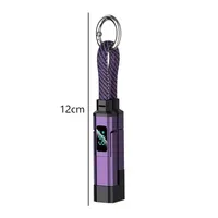 1/2 Stück 4-in-1 65W Standard USB Typ-C Schlüsselanhänger-Ladekabel mit Spannungs-/Strom-/Leistungsanzeige für iPhone/iPad/Laptop
