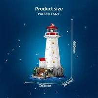 DK 6033 MOC Faro Rompecabezas de Ensamblaje, Modelo de Vista de Calle Costera, Colección de Escritorio, Regalos, 1555 Piezas, Sets de Bloques de Construcción