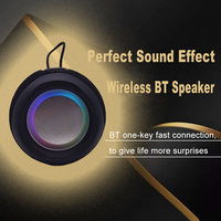 Altavoz Inalámbrico Portátil de Bajo Precio con Iluminación LED RGB, Plástico Impermeable, Compatible con Tarjetas USB y TF, Diseño Mini para Uso en Exteriores