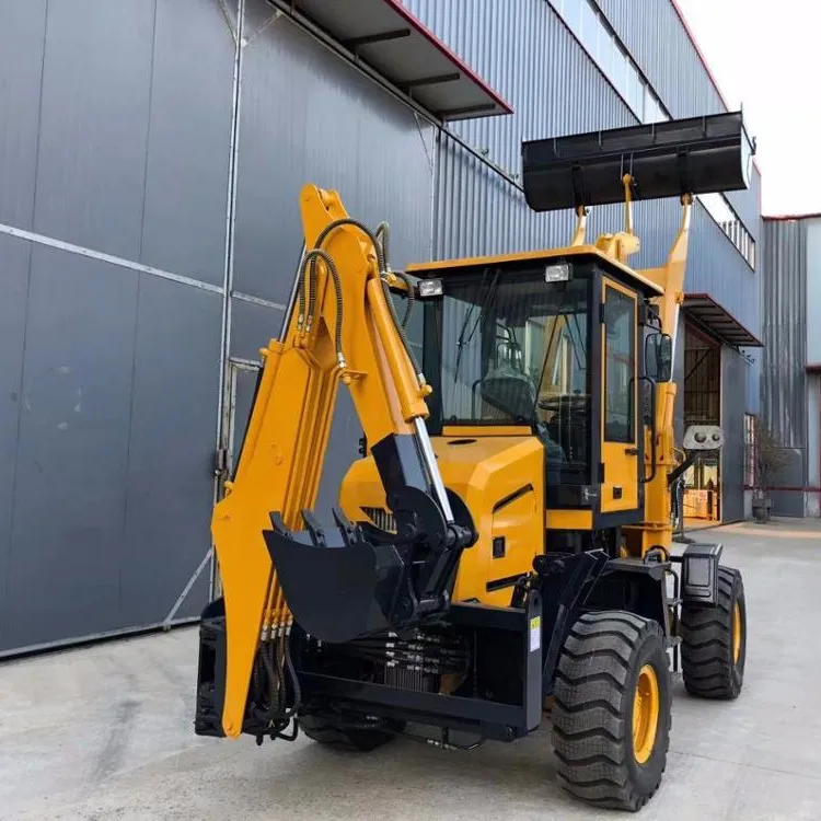 4X4 гидравлический экскаватор-погрузчик, интегрированная машина, колесный мини-экскаватор-погрузчик