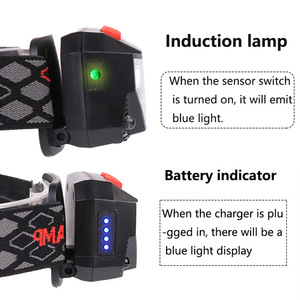 ไฟหน้าแบบ LED แบบชาร์จไฟได้ กันน้ำ ปรับความสว่างได้ สำหรับตกปลา ใช้กลางแจ้ง พกพาสะดวก น้ำหนักเบา ปรับแสงได้ - Product Image 3