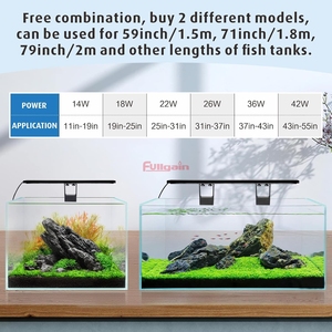 Fullgain FG163 Clip On Full Spectrum WRGB Aquarium LED Light Day Night Sanrise Dual Timer Fish Tank Light pour réservoir planté - Product Image 5