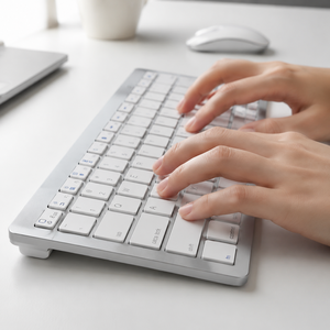 Clavier sans fil BT personnalisé par l'usine, clavier de bureau à touches mécaniques pour téléphone portable, tablette et PC - Product Image 4