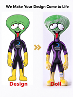 Peluche Alien Personnalisée pour Bébé, Mascotte de Bar de Jeux, Jouet en Peluche Alien avec Logo