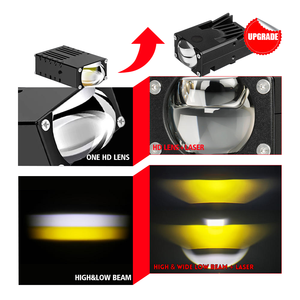 Mini phare de conduite IP68 12V <span class=keywords><strong>jaune</strong></span> Zdu49, phare antibrouillard auxiliaire à LED bicolore pour voiture, projecteur de calandre Bi LED - Product Image 5