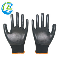 Nitrilbeschichtete Handschuhe 13g Schwarzes Nylonfutter 3/4 Nitrilbeschichtete Handschuhe